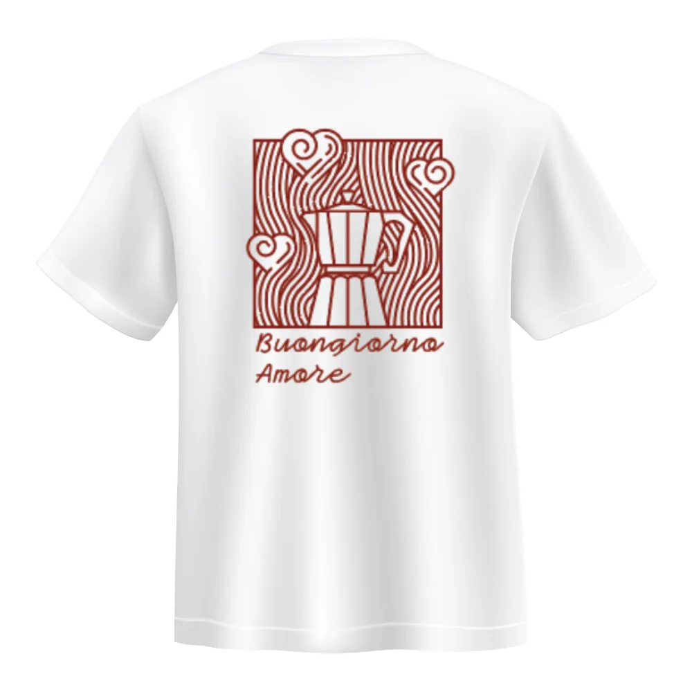 t shirt ed italiensk print